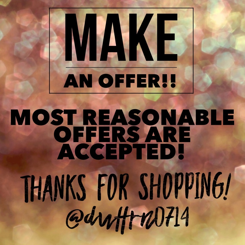 Reasonable offers are usually accepted!!